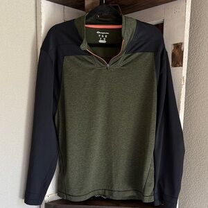 Champion Olive and Black Quarter-Zip Pullover